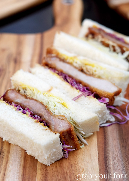 Katsuando pork fillet sandwich at Cafe Oratnek, Redfern