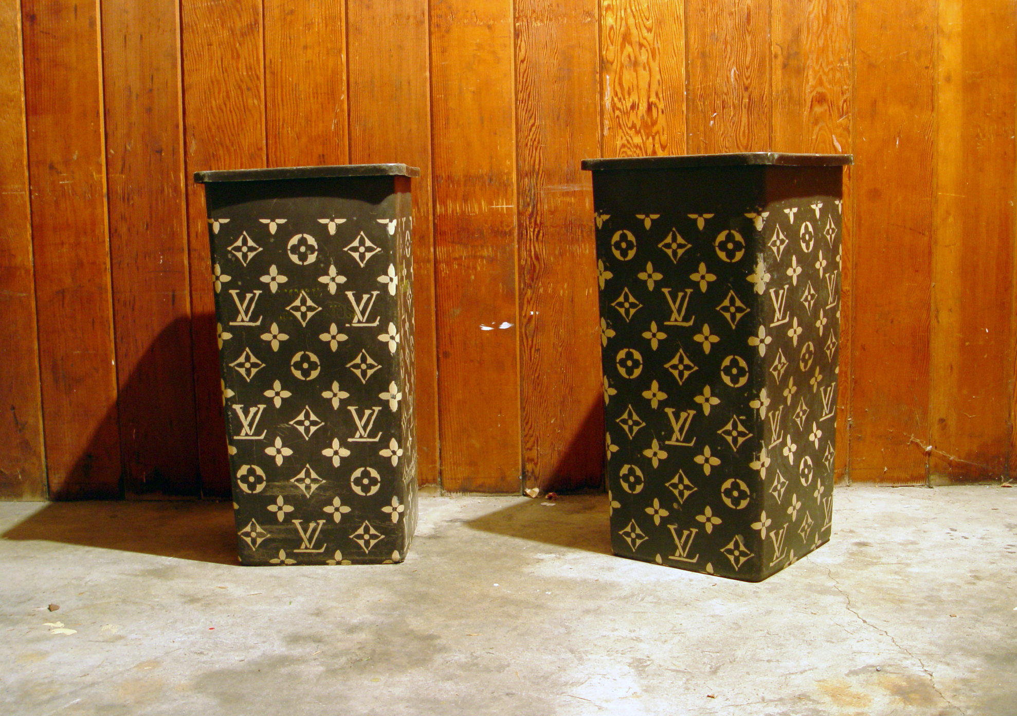 The finished product: Louis Vuitton trash cans | Flickr - Photo Sharing!
