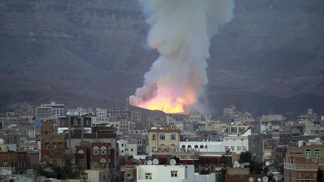 Imagen de un bombardeo sobre Yemen