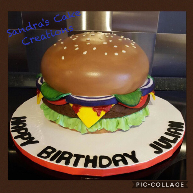 Cheeseburger Cake by Sandra's Cake Creations