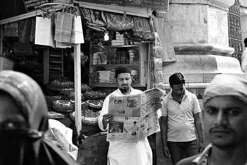 people blackandwhite india reading newspaper eyecontact candid streetphotography indians gaze humans ajmer ajmersharif
