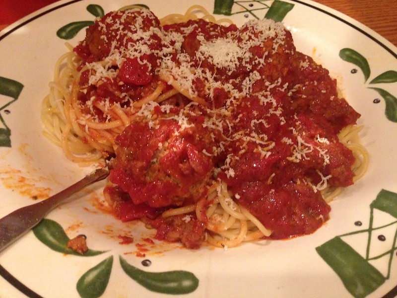 Sphagetti with meat balls, Olive Garden