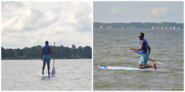 It took a few tries, but I soon got the hang of stand up paddleboarding at Belle Isle State Park, Virginia.
