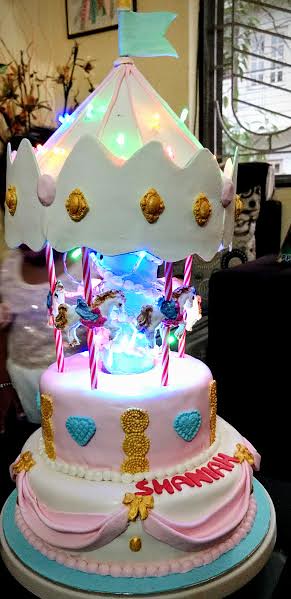 LED Carousel Cake by Vaishali Kalal of Vanilla Spice