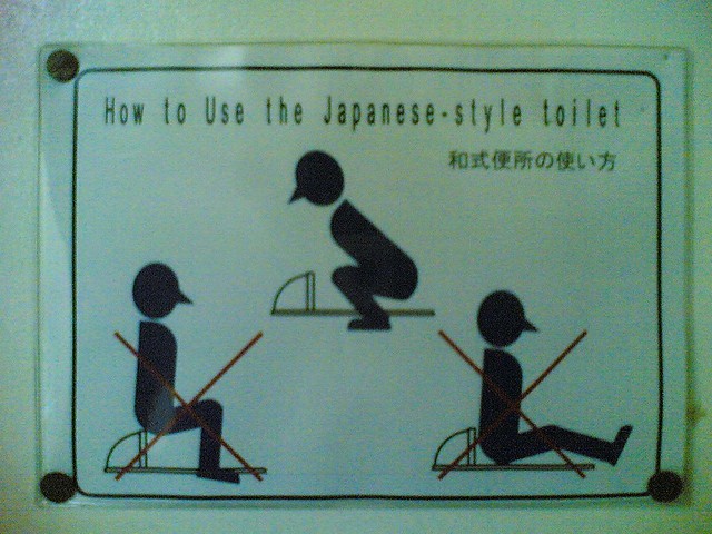 how to use the japanese-style toilet