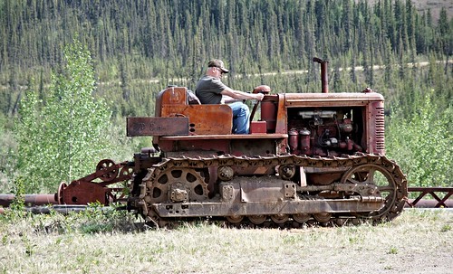 travel tractor outdoor vehicle locomotive heavyequipment bulldozer docdoolittle alaskalandscape goldminingequipment jlsphotographyalaska