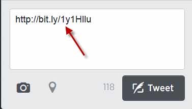 Enter URL from Bitly into Twitter by Lewis Lane