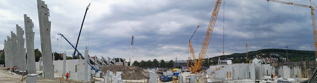 Die Baustelle des Allianz Stadions