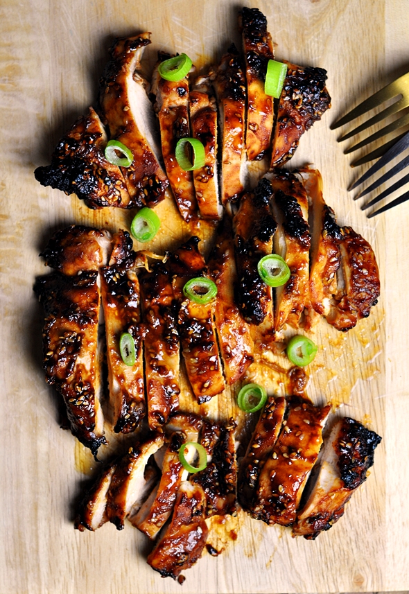 Tomato, Soy & Sesame Grilled Chicken | www.fussfreecooking.com