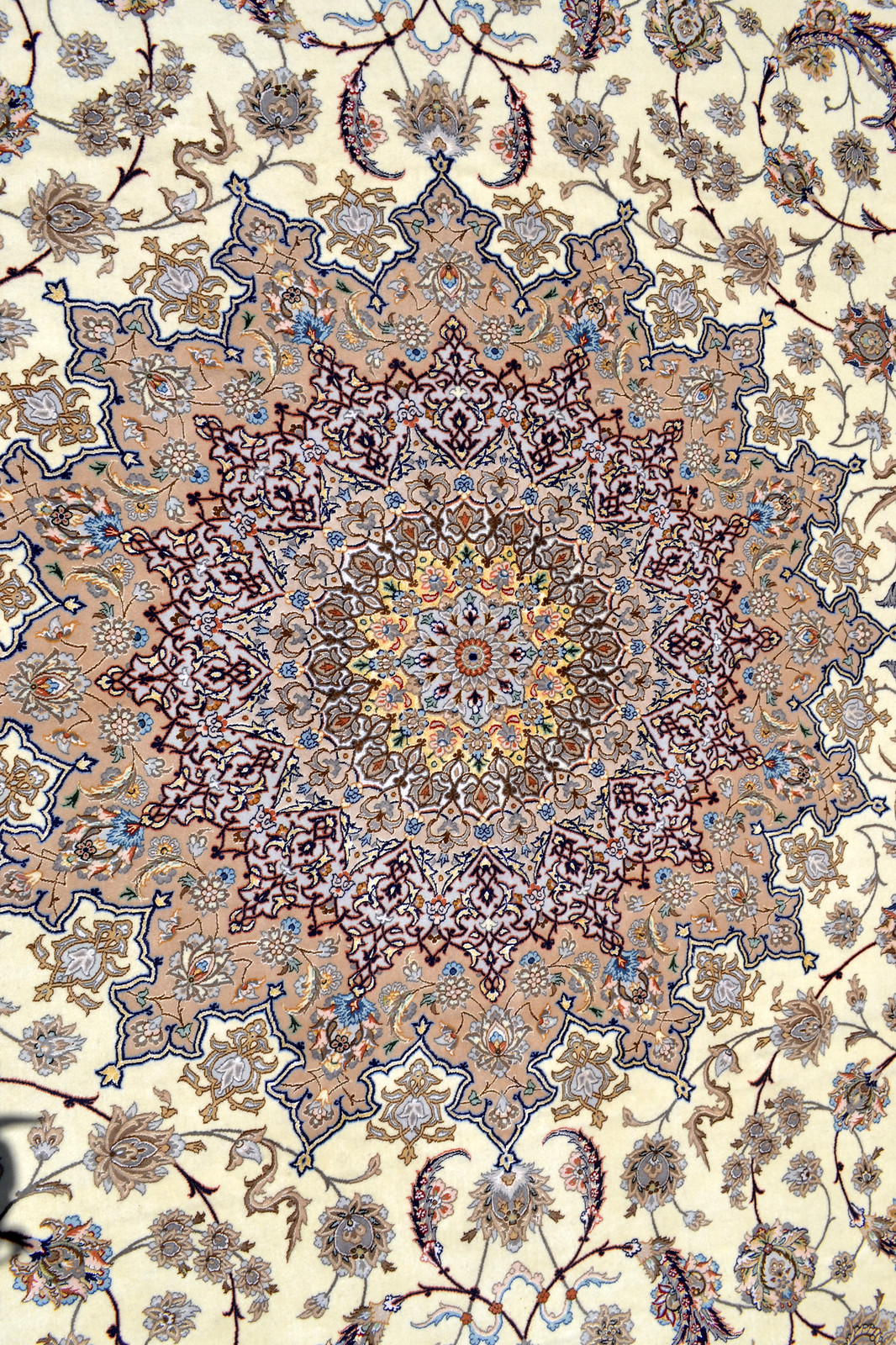 Isfahan Oversize Persian Area Rug Handwoven 12x17 silk base  (9)