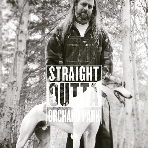 2 of 3: My contributions to this Straight Outta thing. #straightoutta #overalls #dickies #Cane #DogsOfInstagram #greyhound