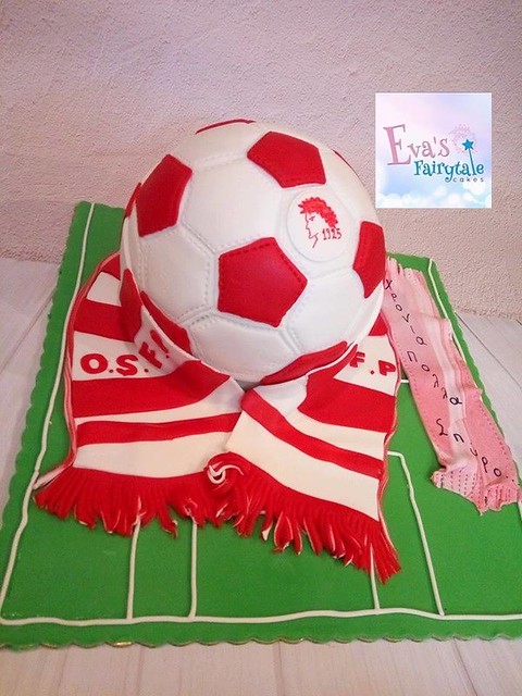 Football Cake by Eva Metallinou of Eva's Fairytale Cakes