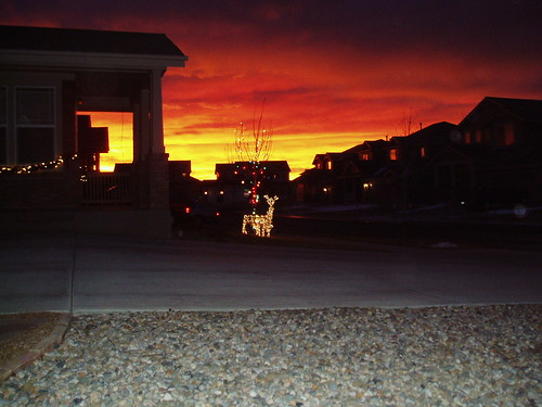 decorations sky orange clouds sunrise lights colorado merrychristmas gregyounger