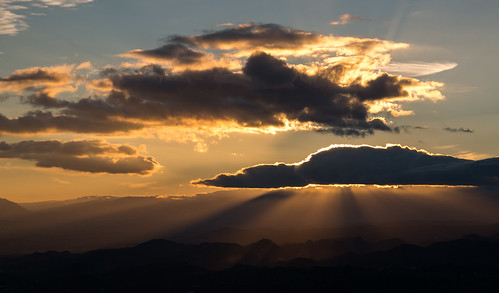 light sunset clouds spectacular amazing andalucia rays