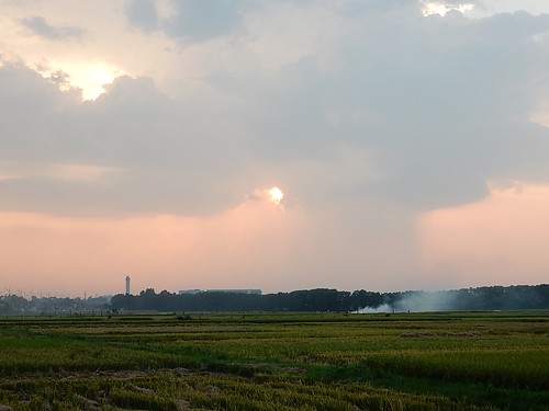 sunset rural fire smoke fields hanoi outskirts controltower