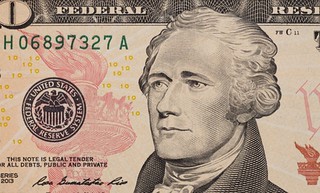 Hamilton portrait on $10