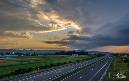 sunset sky clouds highway europe croatia hrvatska oblak nebo autoput zalazak samobor oblaci milanz81 farkaševec