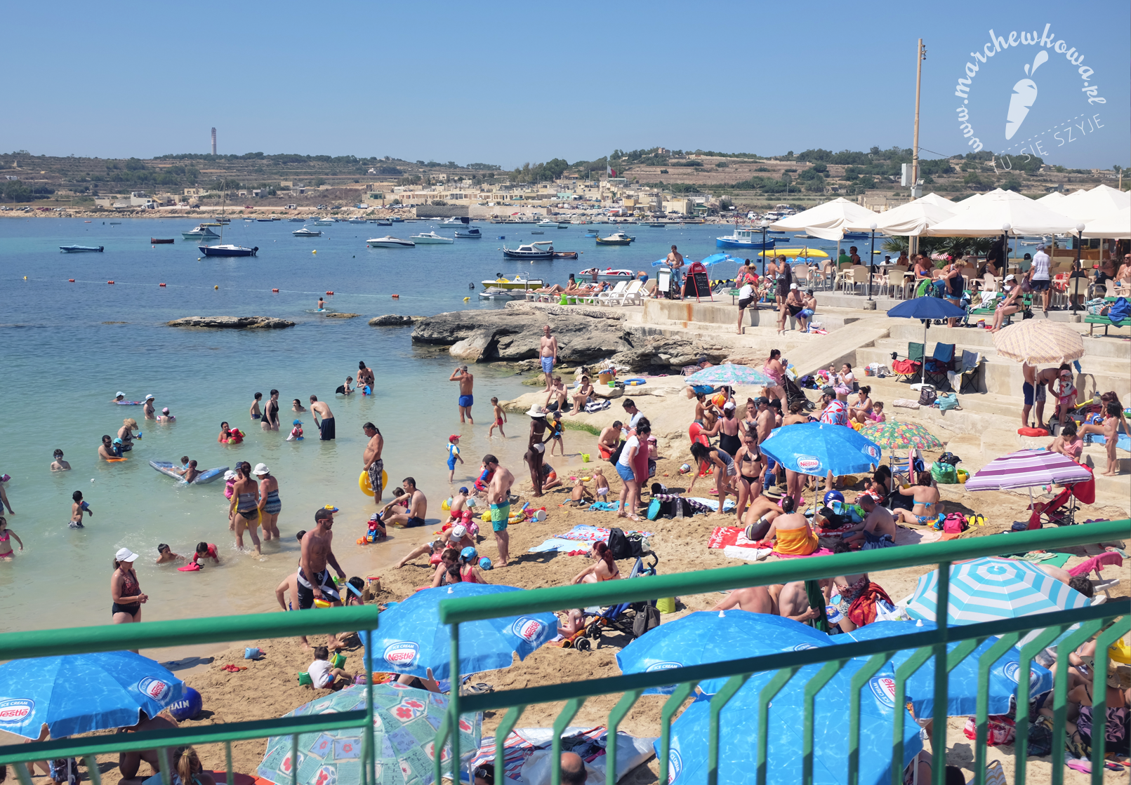 Malta June/July 2015, Marsaskala, sandy beach, st Thomas bay,
