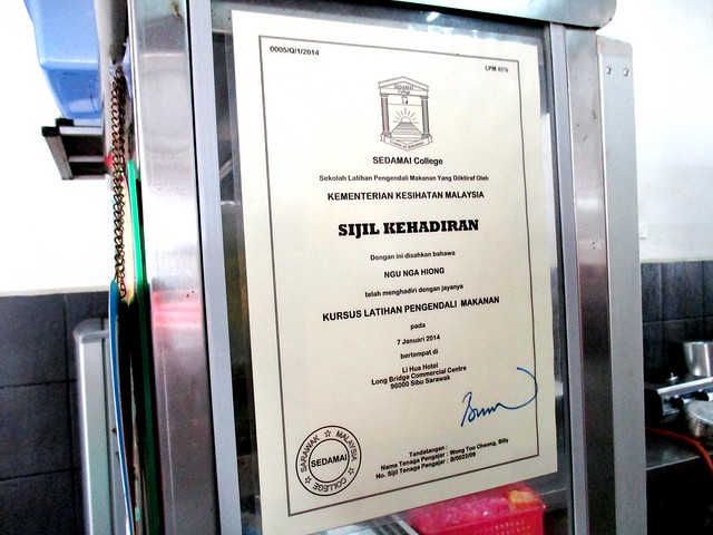 Food handling course certificate