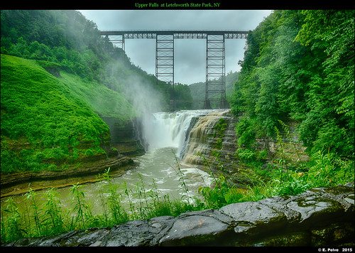 camera bridge newyork nature rain us spring unitedstates state waterfalls letchworthstatepark lush raining hdr hunt railwaytracks upperfall nikond810 zeissdistagon28mmf2zf2