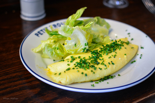 Ludo's Perfect Omelette (chives, Boursin cheese, boston lettuce, Dijon vinaigrette)