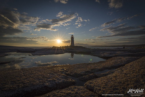 sunset lighthouse reflection rocks novascotia peggyscove puddles nikond810