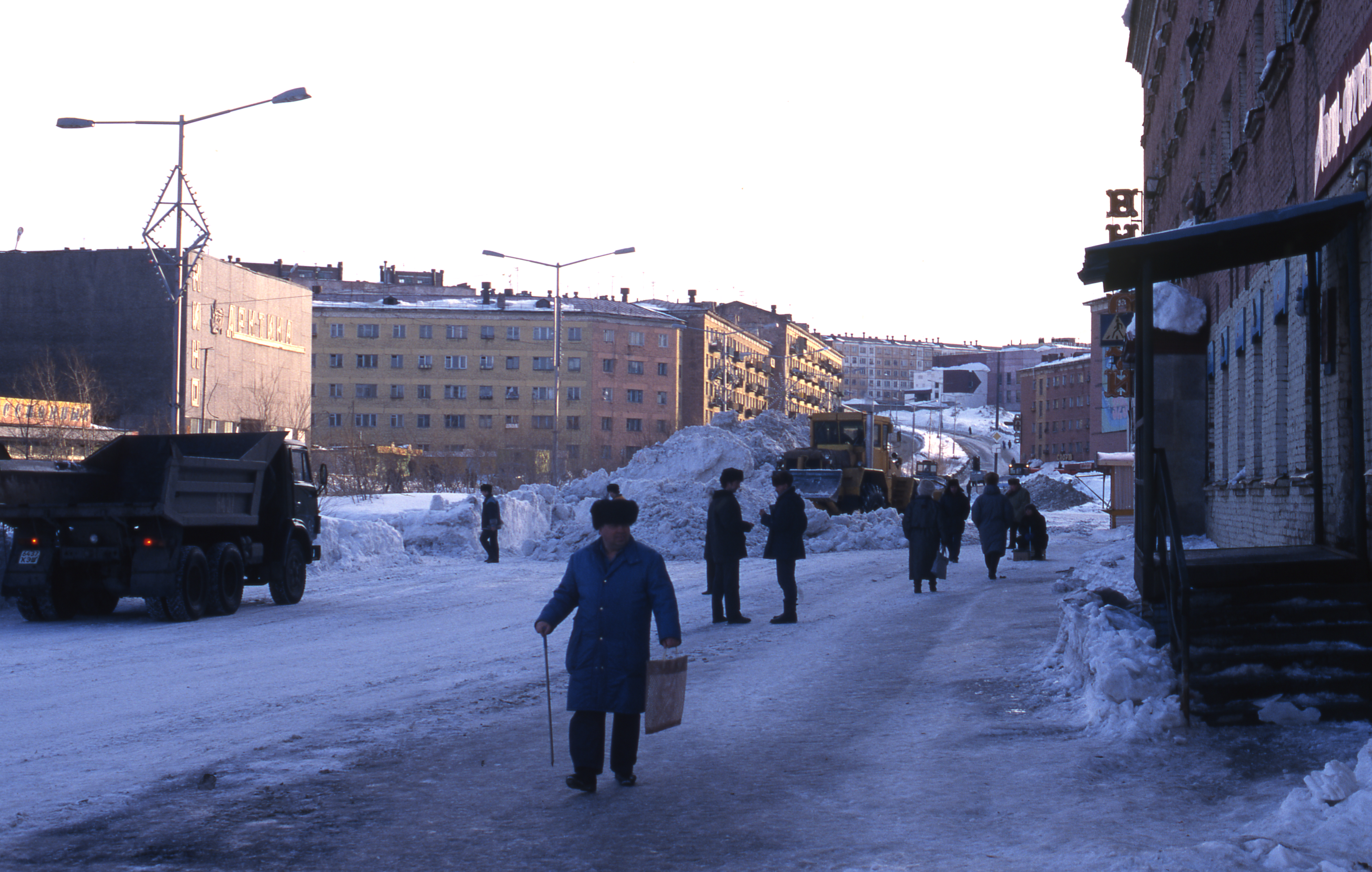 Winter life in Dudinka, Taimyr, Siberia, Russia, February 1992 | GRID