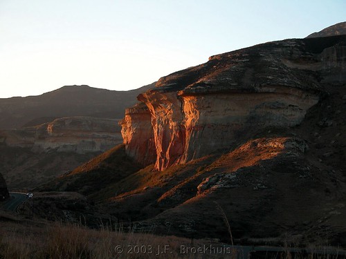 africa sunset mountain southafrica goldengate drakensberg