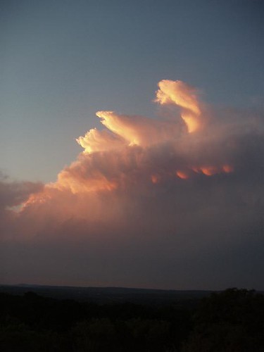 sunset orange storm clouds wimberley
