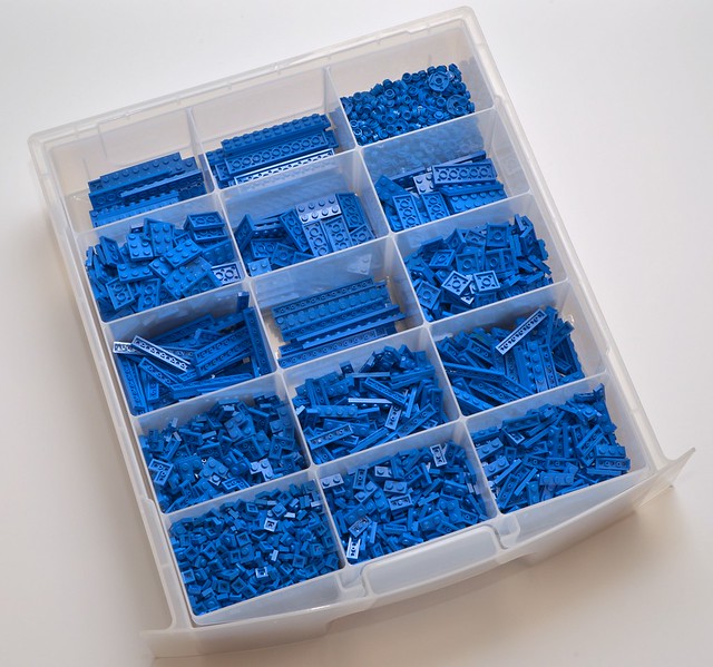 Lego 3-Drawer Storage Rack System, in Blue