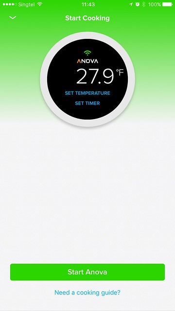 Anova Wi-Fi iOS App - Current Temperature