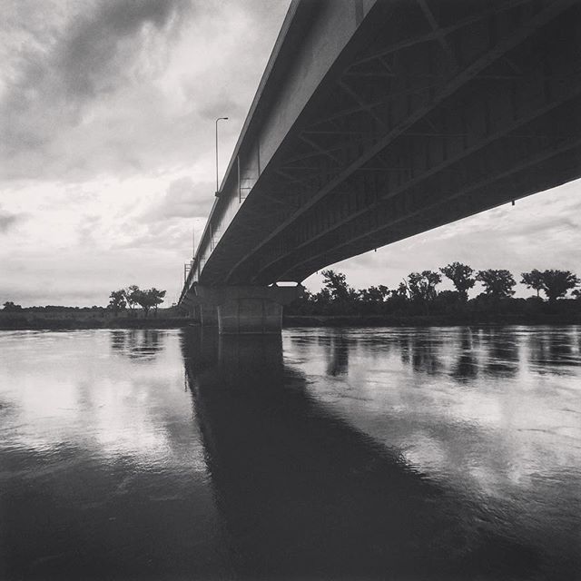 Walking along the Missouri River this morning. // #igersomaha #omaha #missouririver #bridge #omaha #bnwomaha #makemoments #momentswide #xmarksthespot