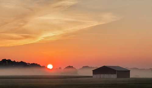 fog barn sunrise portland unitedstates farm tennessee