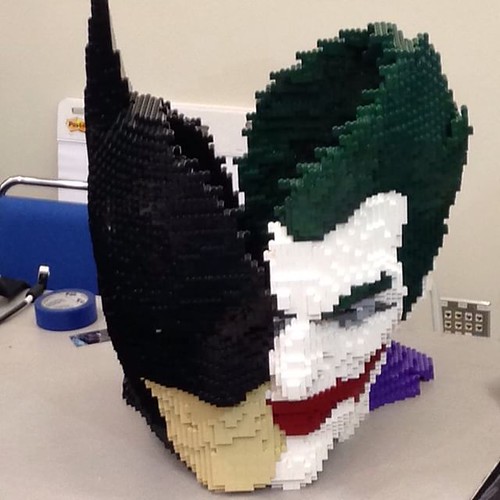 Unveiled at Sdcc, for the art of the brick : DC comics. There's some kragle in the mix here. #legosdcc #Lego #sdcc2015 #batman #joker