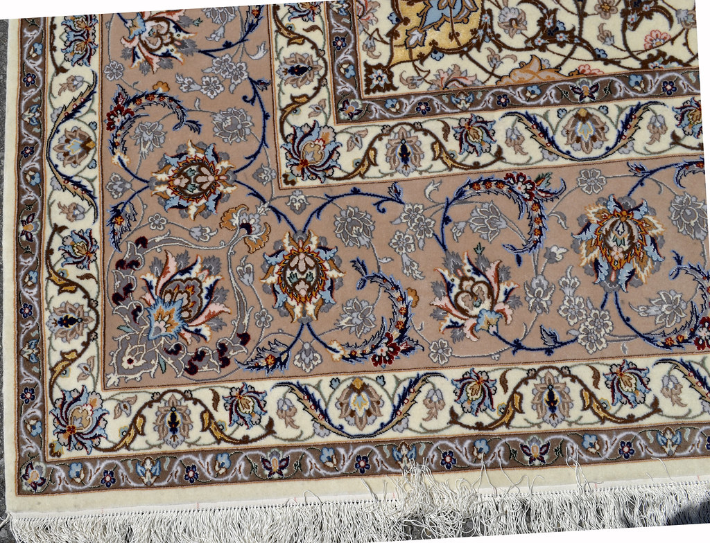 Isfahan Oversize Persian Area Rug Handwoven 12x17 silk base  (15)