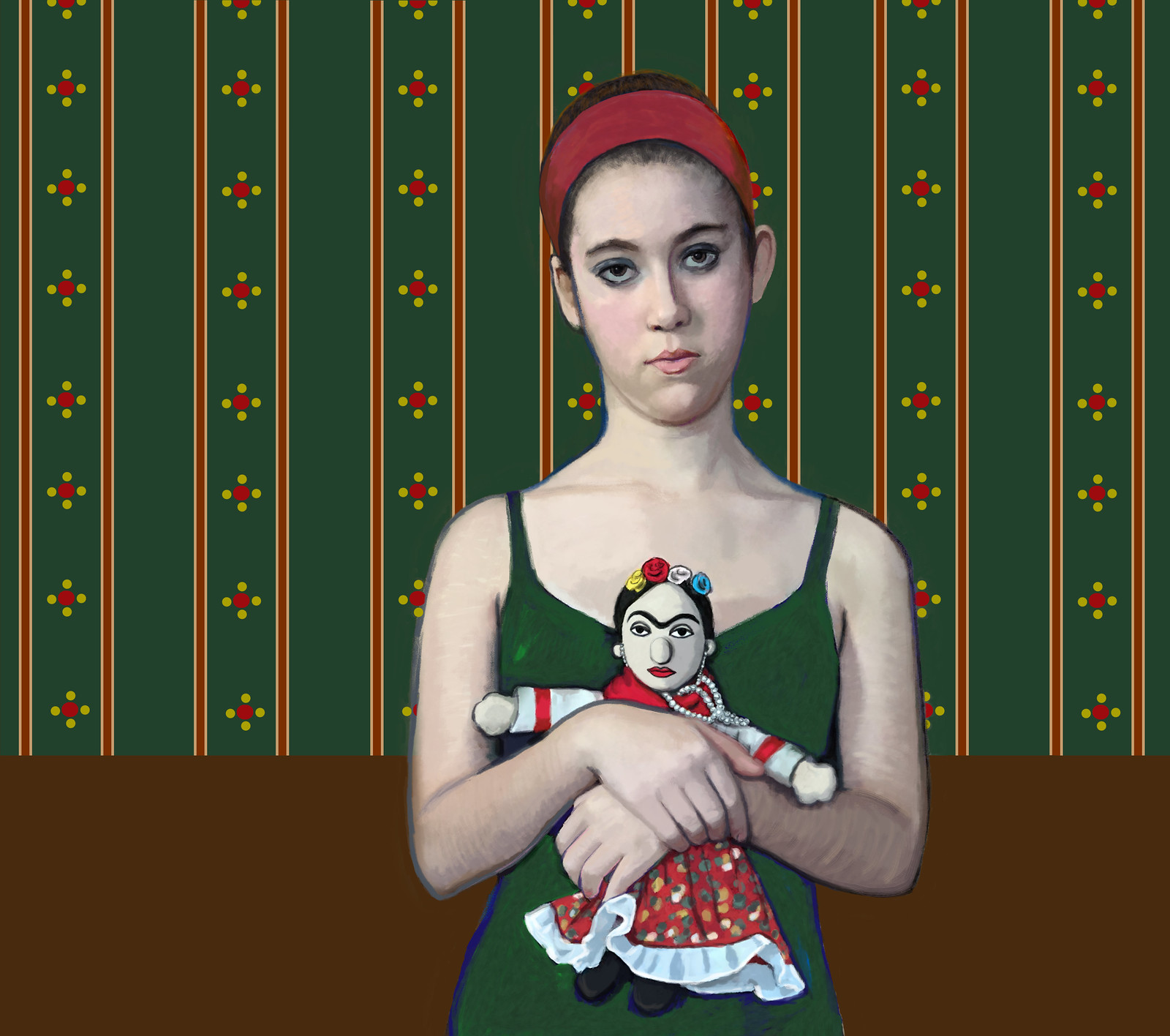 Girl with Frida Kahlo Doll, 2017