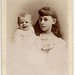 Beautiful Girl Long Hair Bangs Baby Pittston PA Antique Cabinet Photo Victorian-1