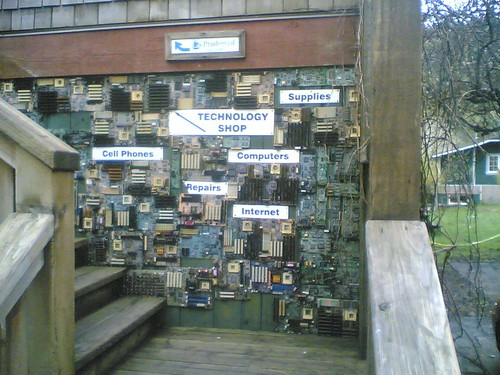 Computer Innards Outside Technology Shop on Bowen Island