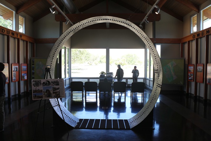 10 foot diameter section of the Los Angeles Aqueduct Pipe in the Lone Pine Ranger Station.