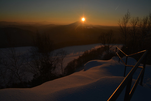 sunrise sonnenaufgang winter winterlandschaft zirkelstein rosenberg elbsandsteingebirge sandsteiner