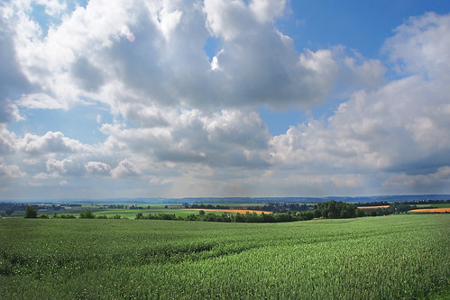 summer sky clouds germany bavaria fields niederbayern