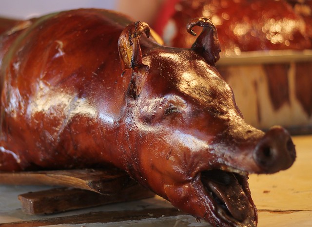 Lechon (Roasted Pig) at Carcar Public Market
