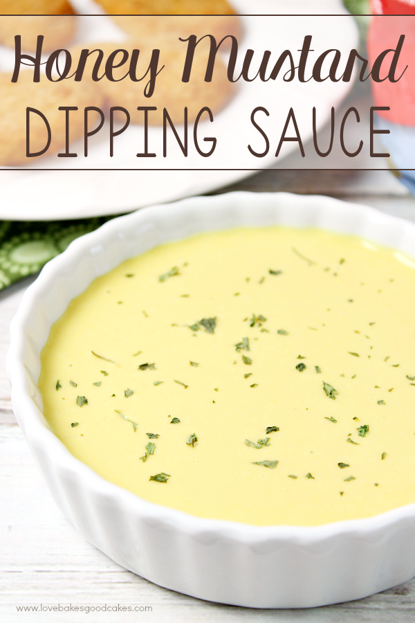 This Honey Mustard Dipping Sauce is so easy to put together! Restaurant quality recipe! It's perfect for chicken strips or nuggets! #TysonProjectAPlus #ad