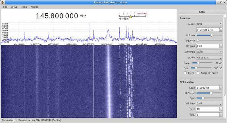 XW-2D downlink received with Airspy