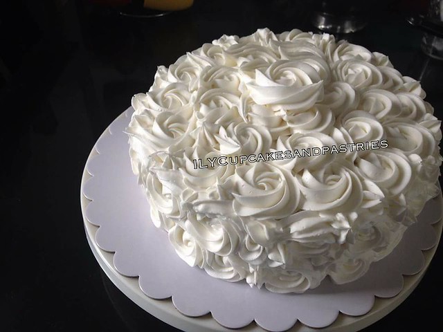 White Rosettes Cake by Lovelle Maula-Val of ILY cupcakes and pastries