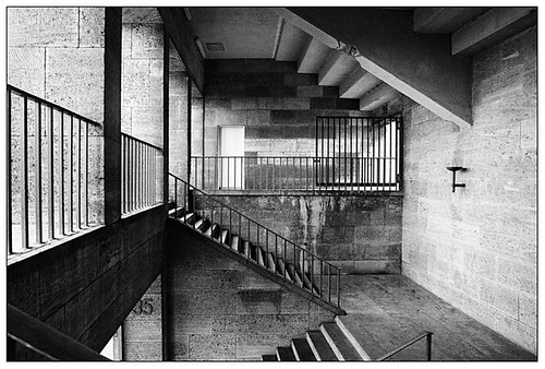 bw berlin architecture 1936 nikon grain 101 staircase hp5 olympics pushed ilford 1600asa olympiastadion 0302 nikkor20mm naziarchitecture hertaberlin gate35 wernermarch
