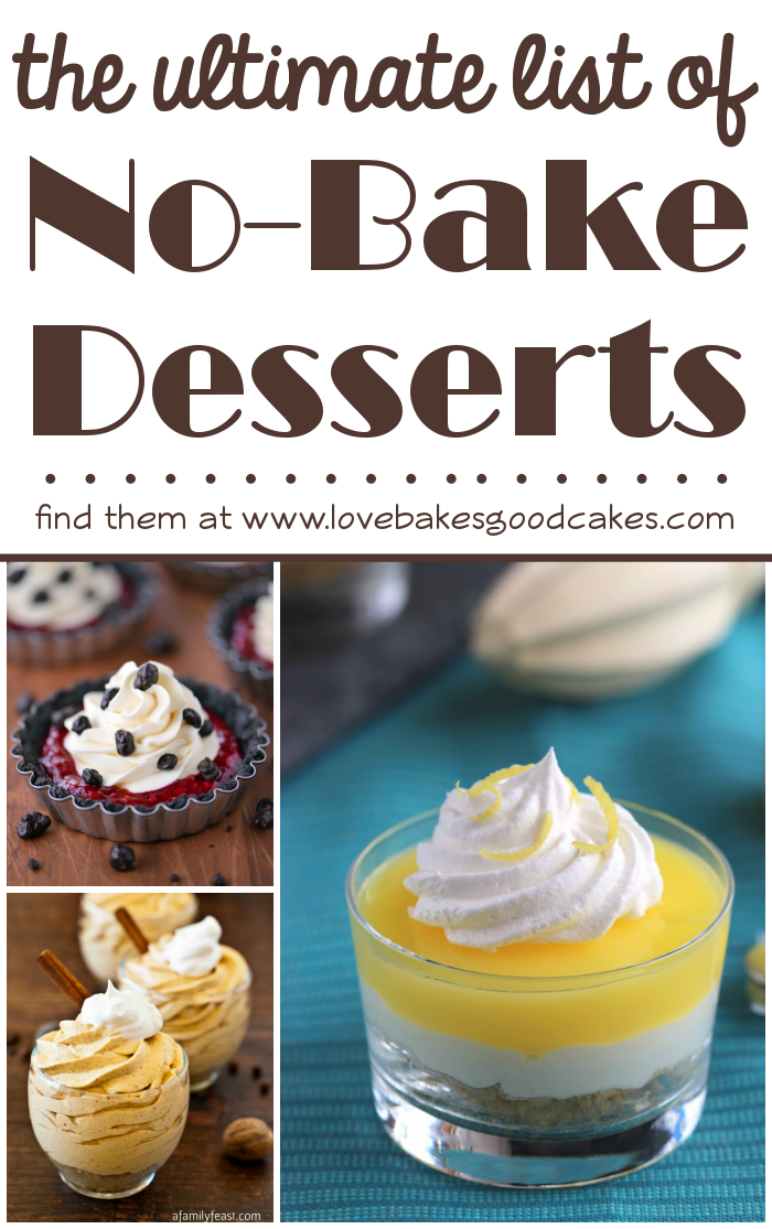 The ULTIMATE List of No-Bake Desserts collage.