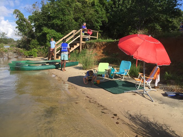 We had a great day on the water with our beach blanket set up, kayak rentals, and stand-up paddleboard rentals at Belle Isle State Park, Virginia