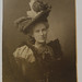 Antique CDV Card Pretty Young Lady Large Feather Hat- McCarthy Binghamton, NY