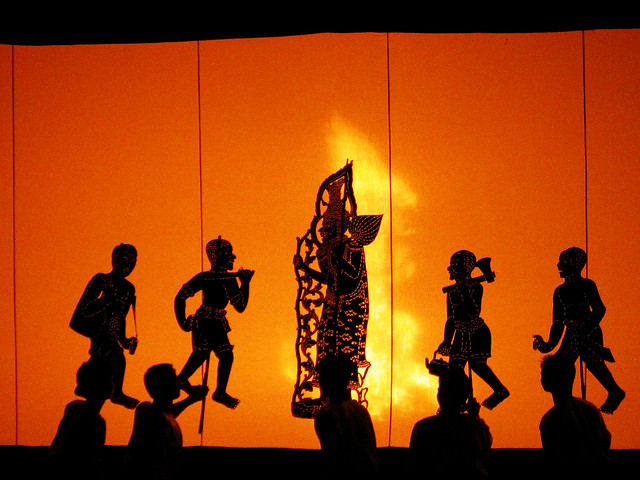 Shadow Play Cambodia Southeast Asia